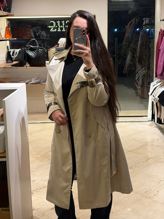 Trench Coat With Lace Details