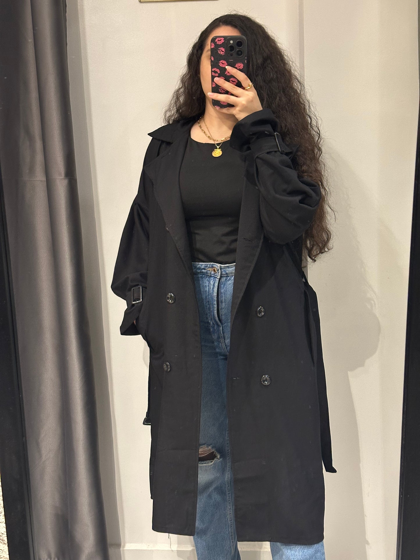 Black trench coat