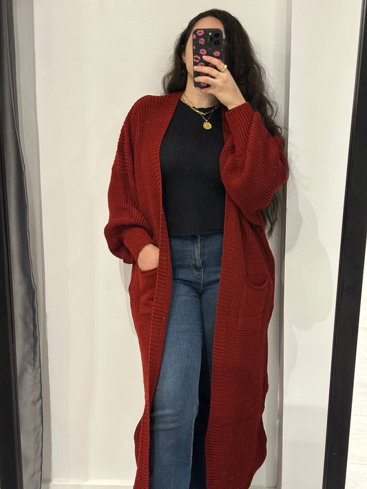 Burgundy cardigan