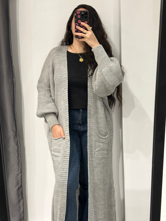 Light grey long cardigan