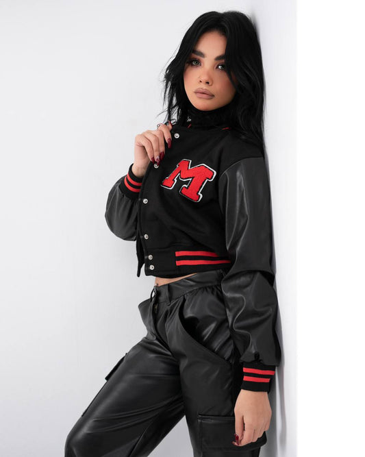 Baseball Leather Sleeves Jacket