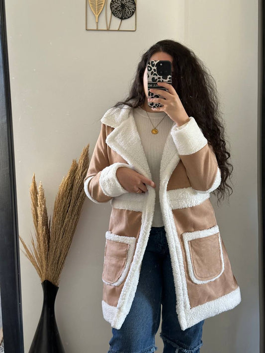 Faux Suede Coat