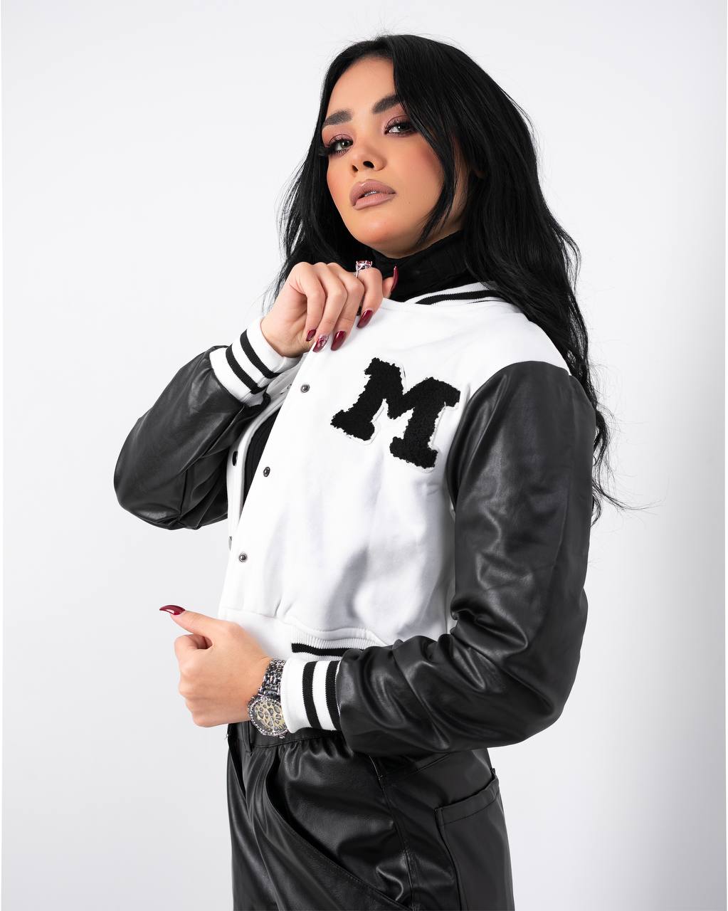 Baseball Leather Sleeves Jacket